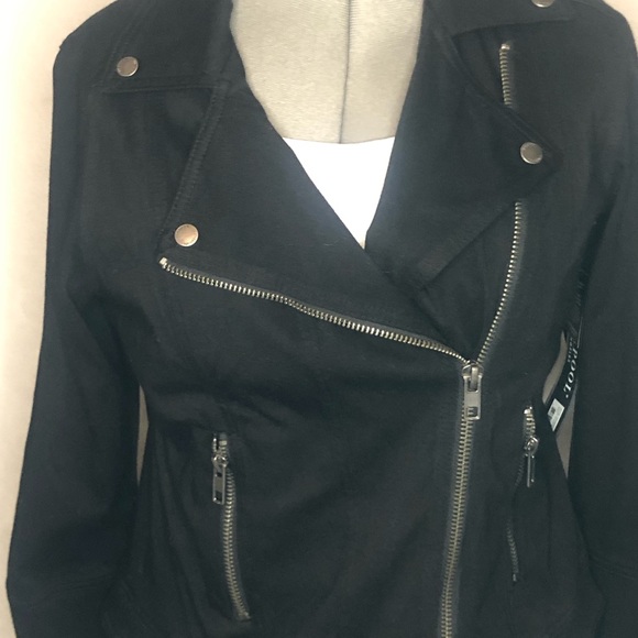 Black Moto Style Jacket - Picture 2 of 8